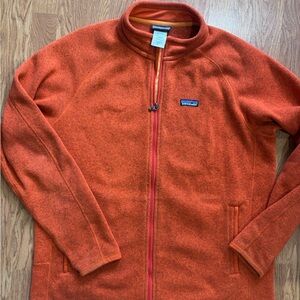 Patagonia Bright Orange Zip-Up Fleece